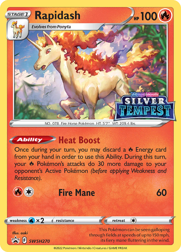 Rapidash SWSH270 SWSH Black Star Promos