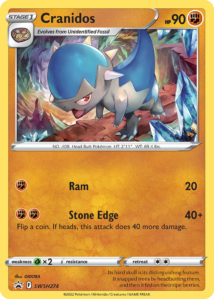 Cranidos SWSH274 SWSH Black Star Promos