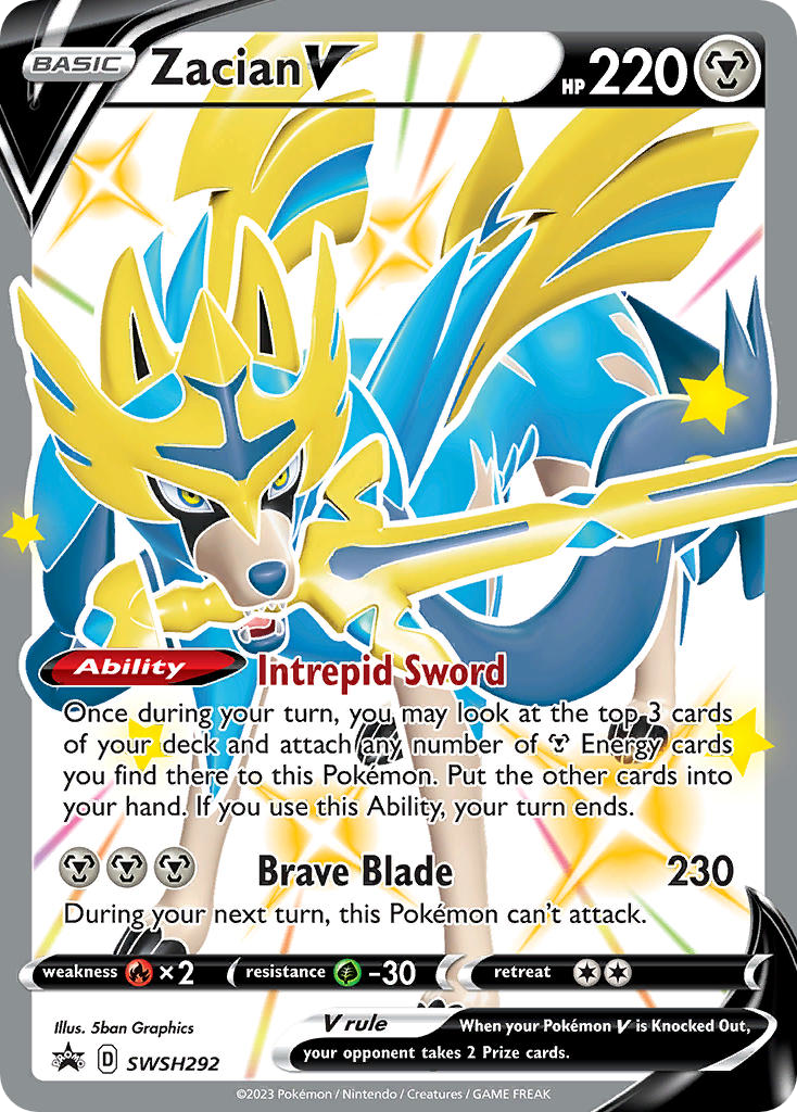 Zacian V SWSH292 SWSH Black Star Promos