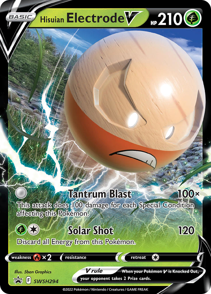 Hisuian Electrode V SWSH294 SWSH Black Star Promos