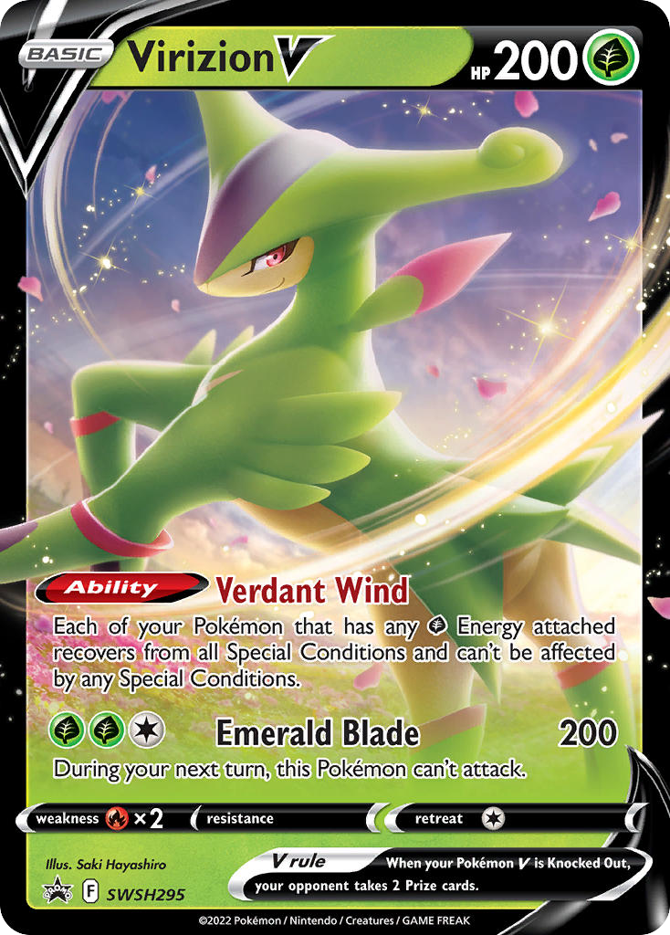 Virizion V SWSH295 SWSH Black Star Promos