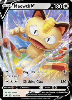 Meowth V SWSH004 SWSH Black Star Promos