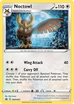 Noctowl SWSH027 SWSH Black Star Promos