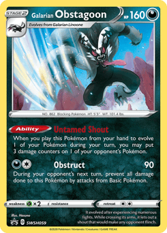Galarian Obstagoon SWSH059 SWSH Black Star Promos