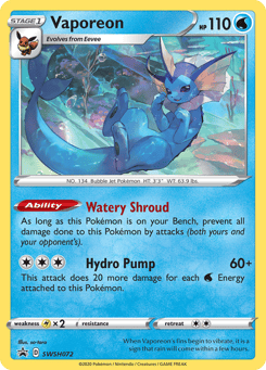 Vaporeon SWSH072 SWSH Black Star Promos