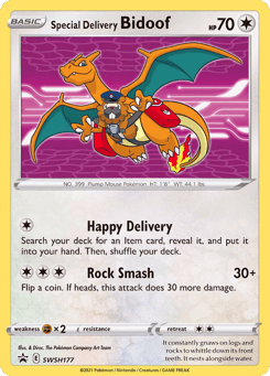 Special Delivery Bidoof SWSH177 SWSH Black Star Promos