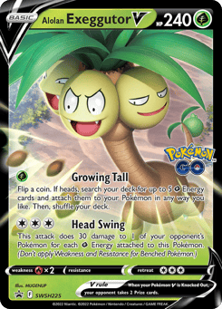 Alolan Exeggutor V SWSH225 SWSH Black Star Promos