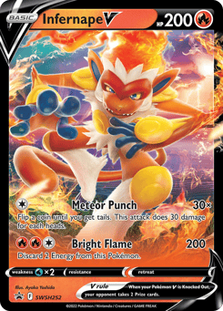 Infernape V SWSH252 SWSH Black Star Promos