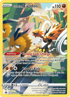 Galarian Zapdos SWSH283 SWSH Black Star Promos