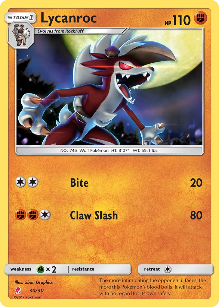 Lycanroc 30/30 SM Trainer Kit Lycanroc