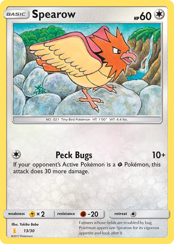 Spearow 13/30 SM Trainer Kit Alolan Raichu