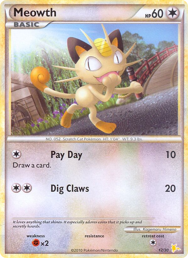 Meowth 12/30 HGSS Trainer Kit Raichu
