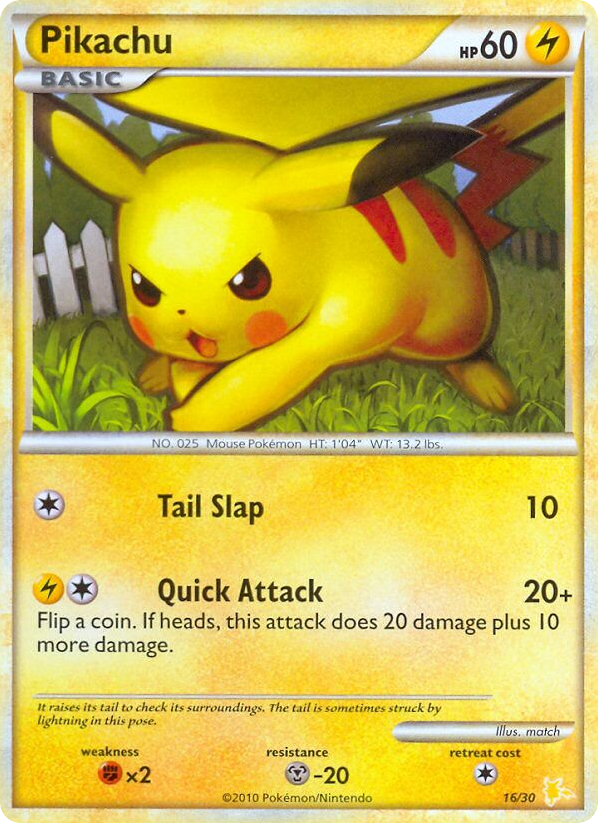 Pikachu 16/30 HGSS Trainer Kit Raichu