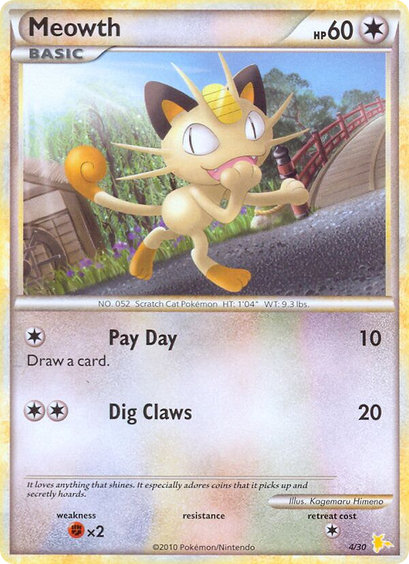 Meowth 4/30 HGSS Trainer Kit Raichu