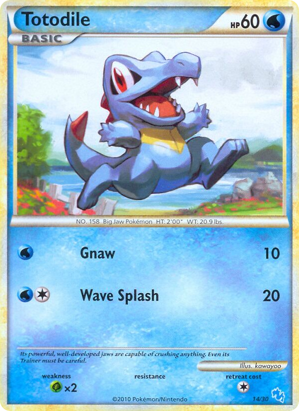 Totodile 14/30 HGSS Trainer Kit Gyarados