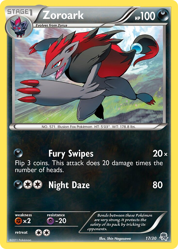 Zoroark 17/30 BW Trainer Kit Zoroark