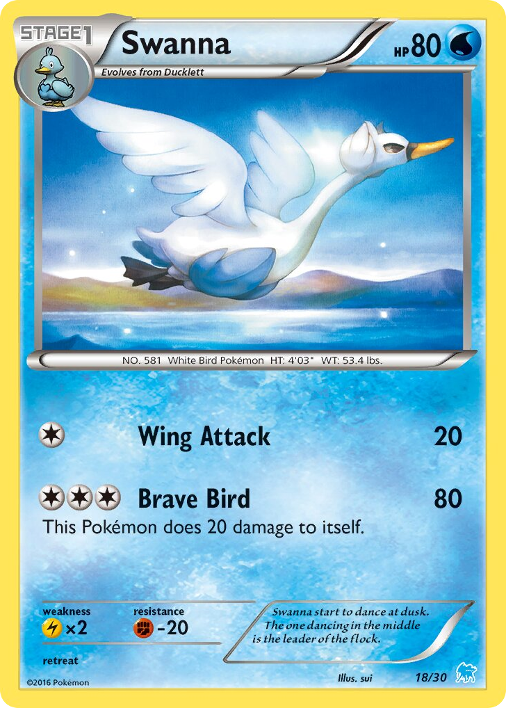 Swanna 18/30 XY Trainer Kit Suicune