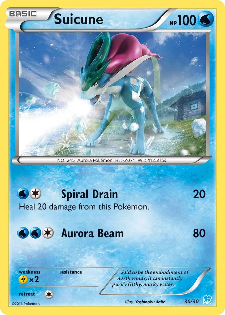 Suicune 30/30 XY Trainer Kit Suicune