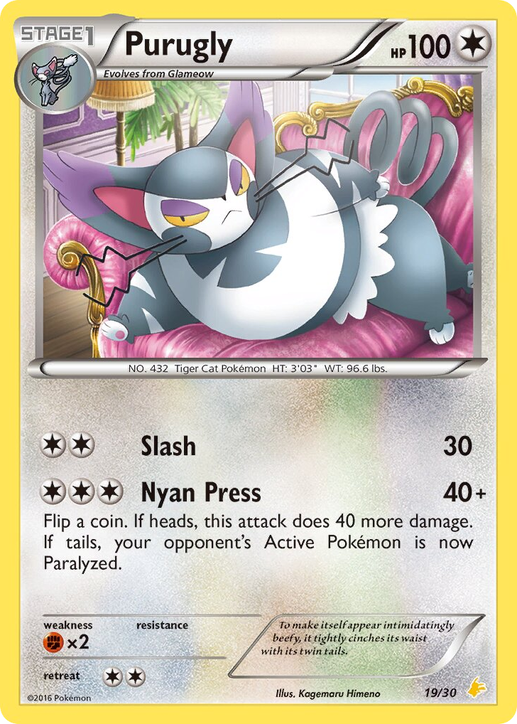 Purugly 19/30 XY Trainer Kit Pikachu Libre