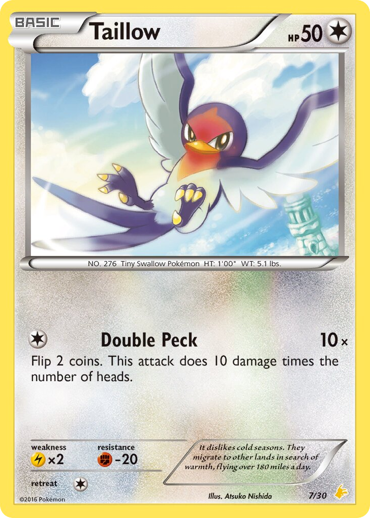 Taillow 7/30 XY Trainer Kit Pikachu Libre