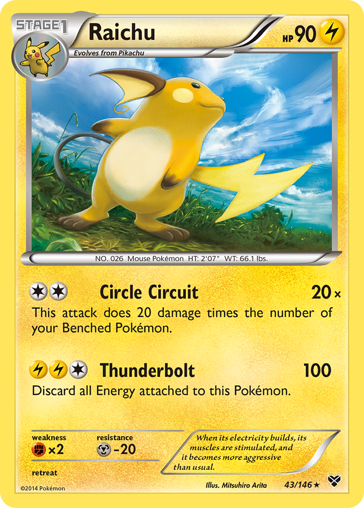 Raichu 43/146 XY