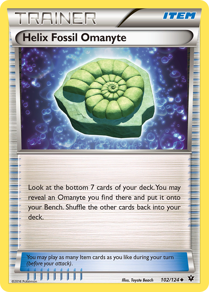 Helix Fossil Omanyte 102/124 Fates Collide