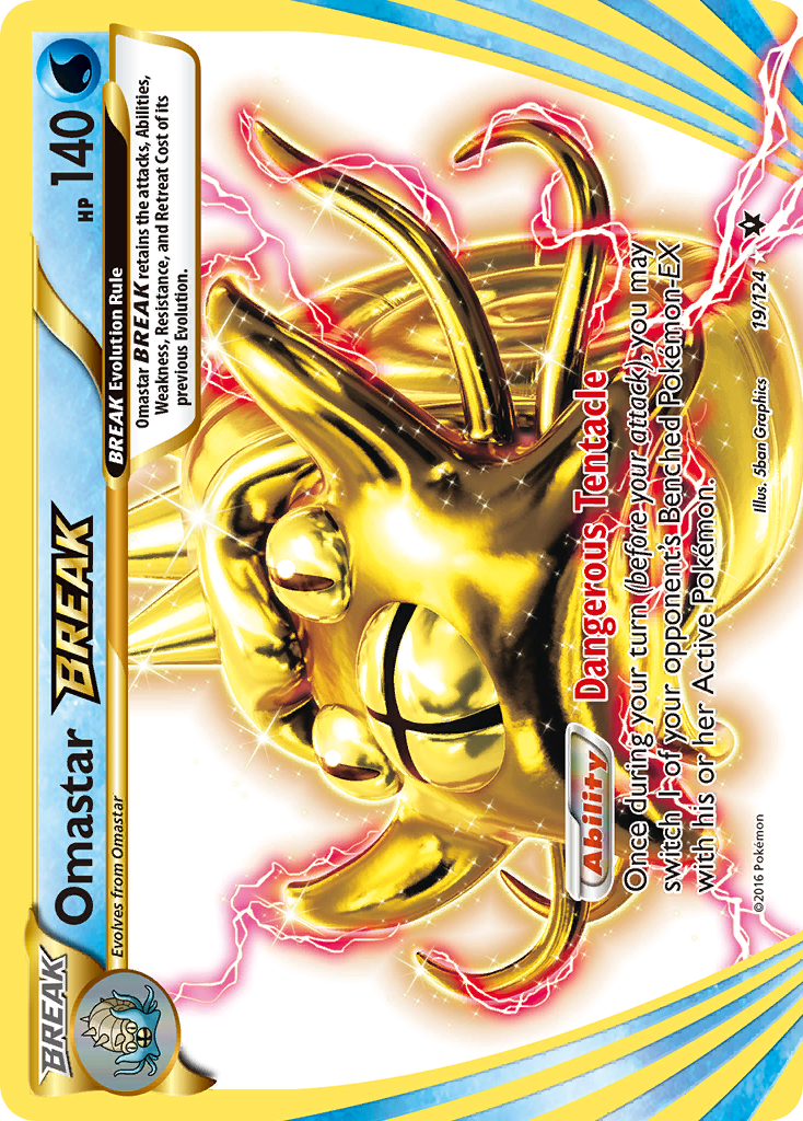 Omastar BREAK 19/124 Fates Collide