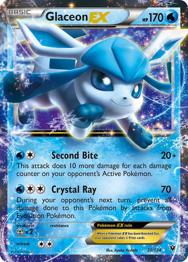 Glaceon-EX 20/124 Fates Collide