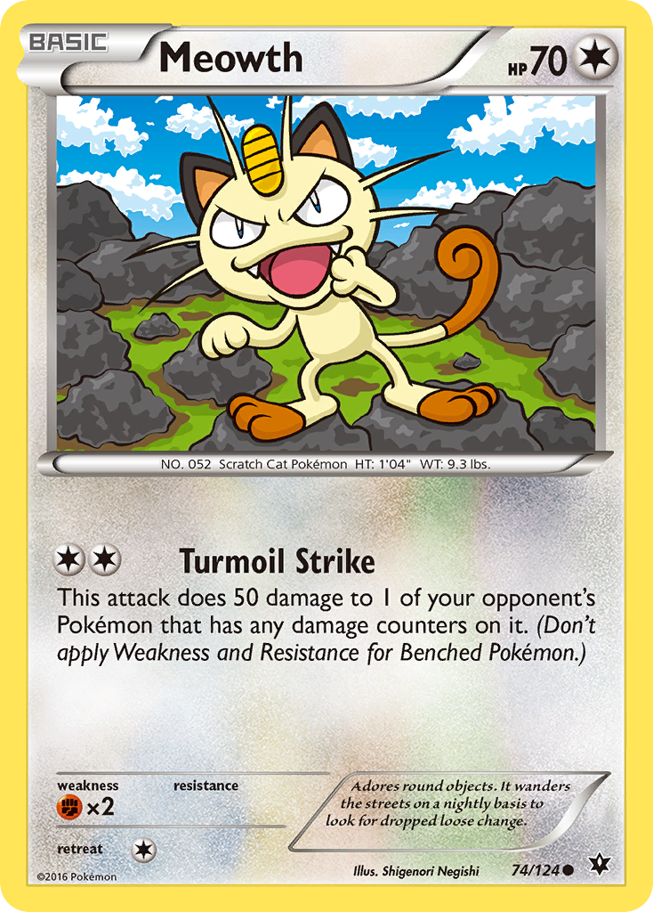 Meowth 74/124 Fates Collide