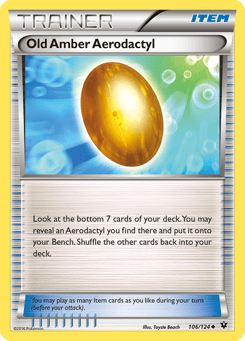 Old Amber Aerodactyl 106/124 Fates Collide