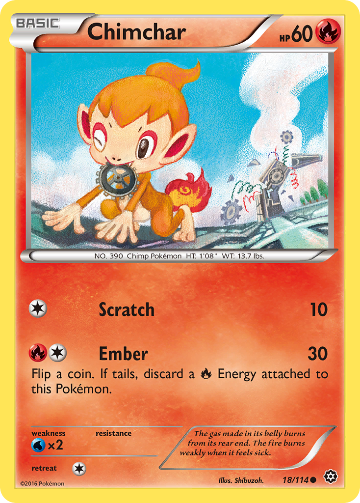 Chimchar 18/114 Steam Siege