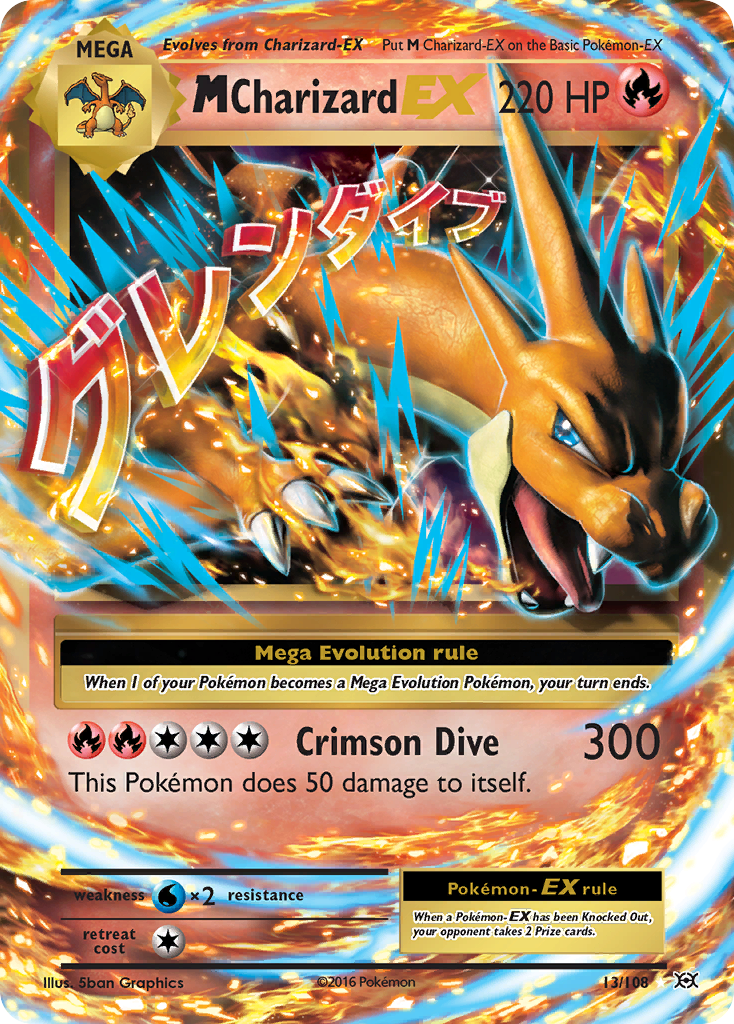 M Charizard-EX 13/108 Evolutions