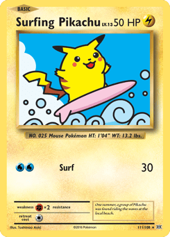 Surfing Pikachu 111/108 Evolutions
