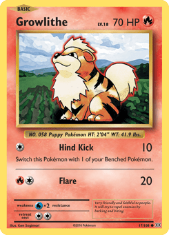 Growlithe 17/108 Evolutions