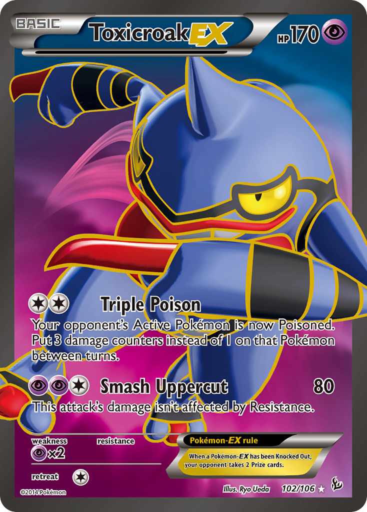 Toxicroak-EX 102/106 Flashfire