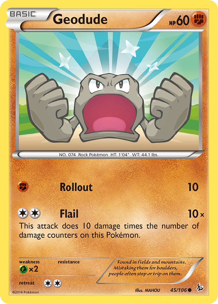 Geodude 45/106 Flashfire