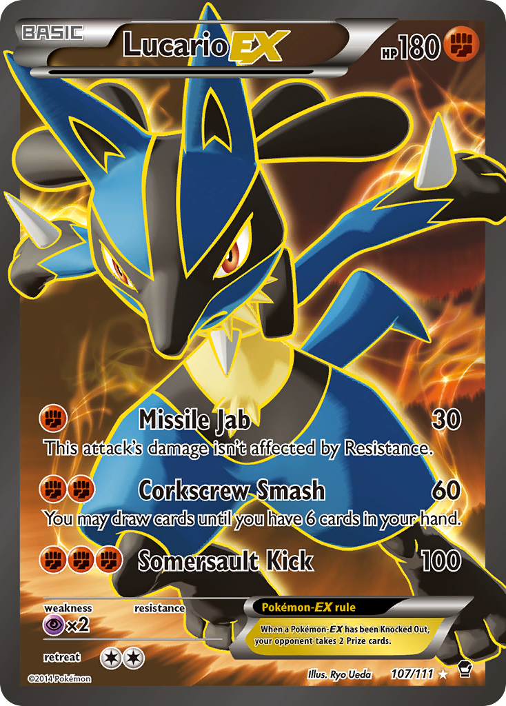 Lucario-EX 107/111 Furious Fists