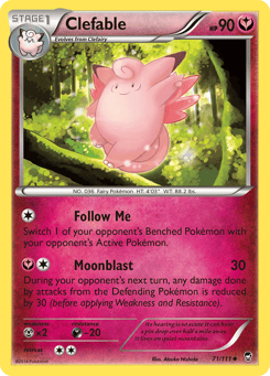 Clefable 71/111 Furious Fists