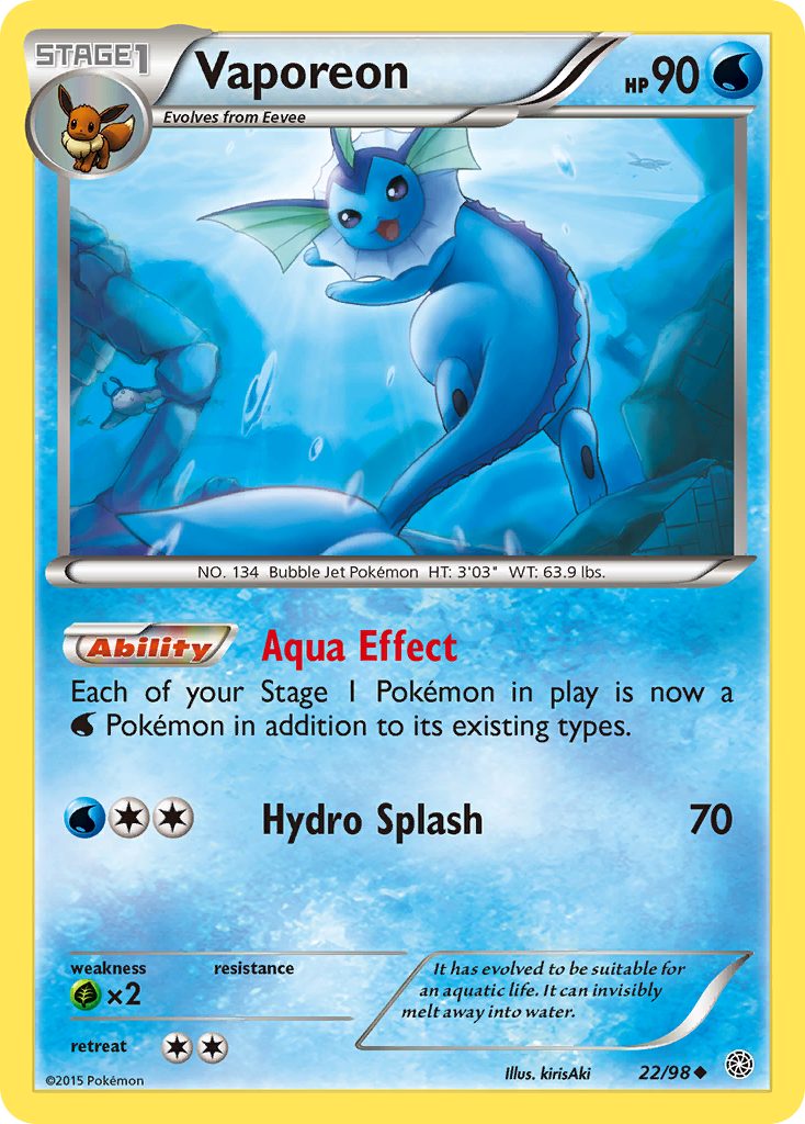 Vaporeon 22/98 Ancient Origins