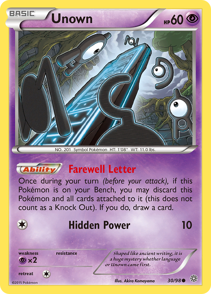 Unown 30/98 Ancient Origins