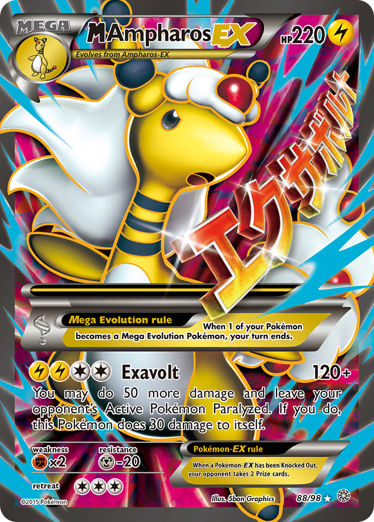 M Ampharos-EX 88/98 Ancient Origins