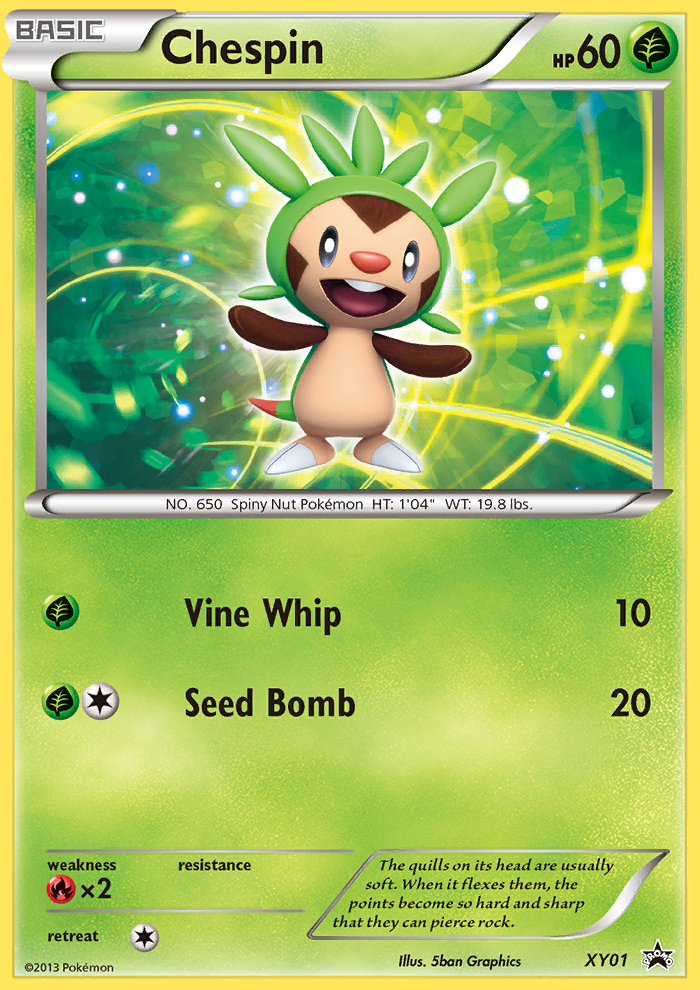 Chespin XY01 XY Black Star Promos