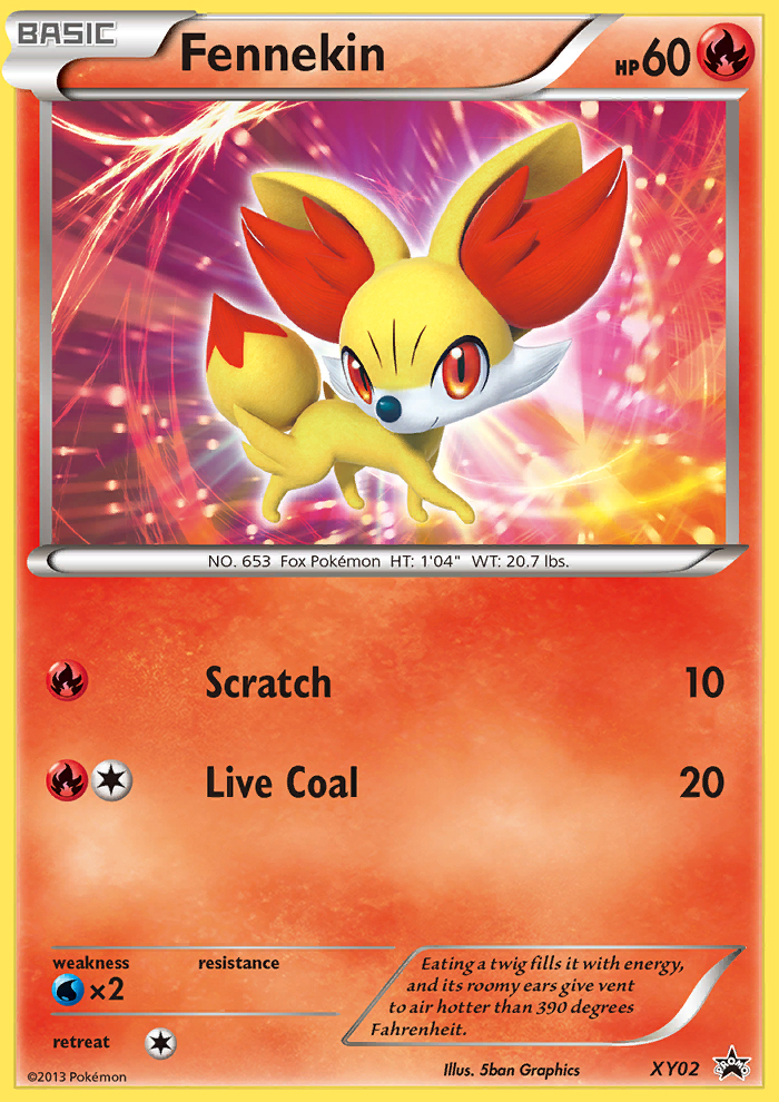 Fennekin XY02 XY Black Star Promos