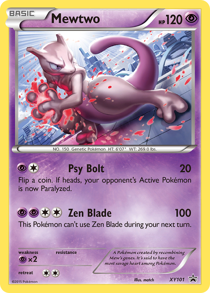 Mewtwo XY101 XY Black Star Promos