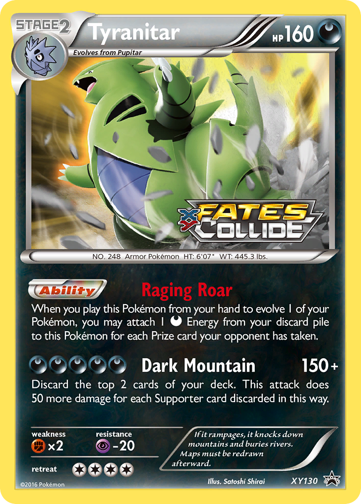 Tyranitar XY130 XY Black Star Promos