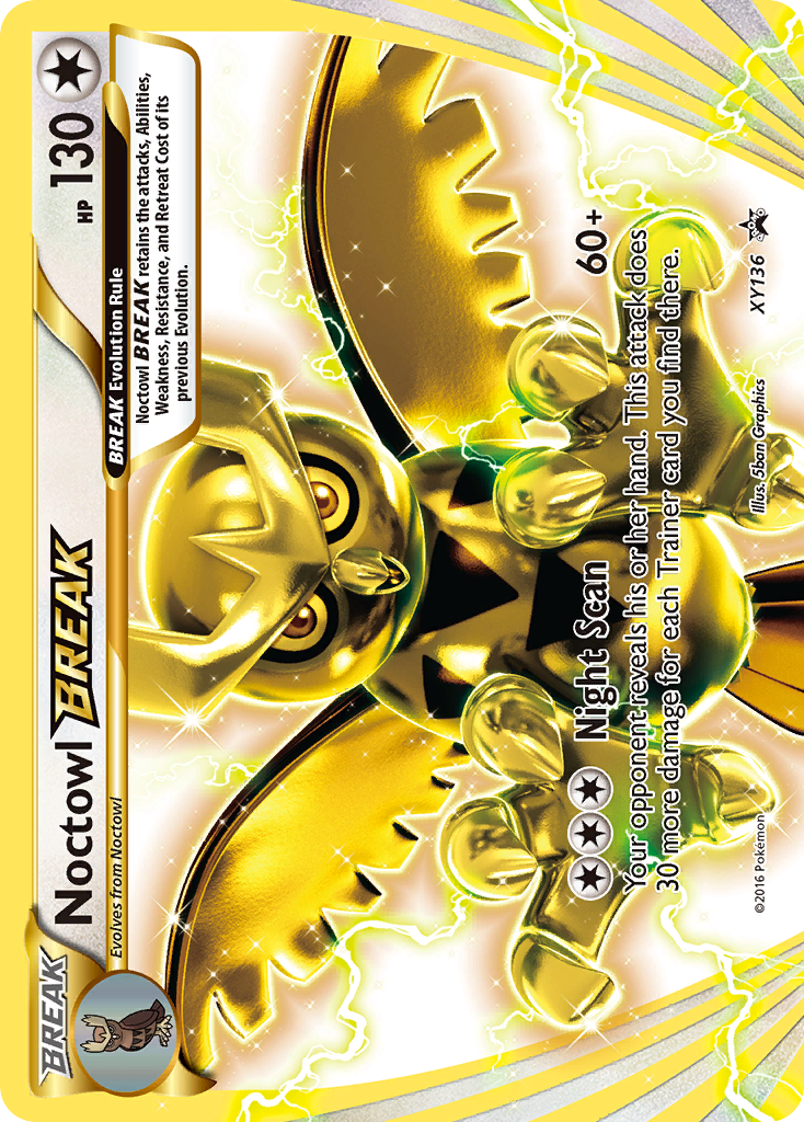 Noctowl BREAK XY136 XY Black Star Promos