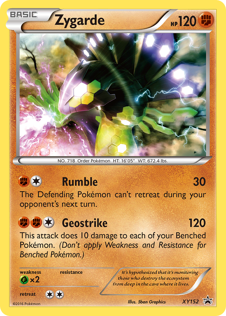 Zygarde XY152 XY Black Star Promos