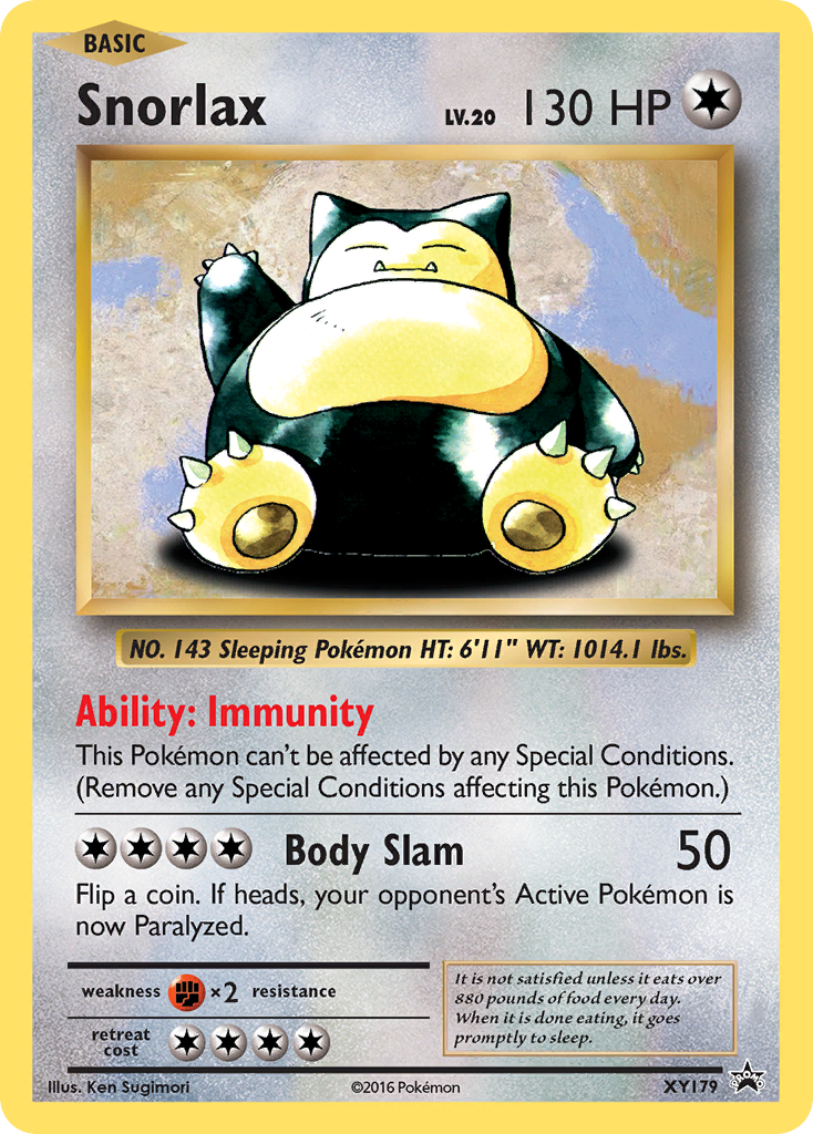 Snorlax XY179 XY Black Star Promos