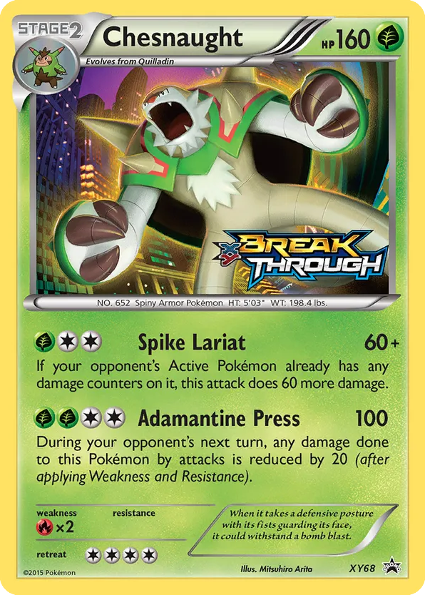 Chesnaught XY68 XY Black Star Promos