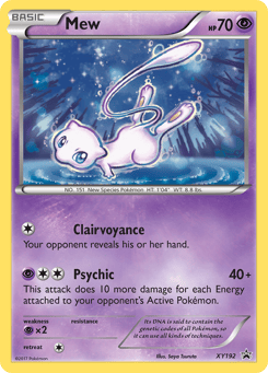 Mew XY192 XY Black Star Promos